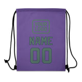 Custom Light Purple Blue Green Drawstring Bag