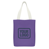 Custom Light Purple Blue Green Canvas Tote Bag