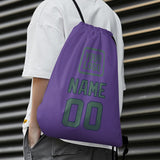 Custom Light Purple Blue Green Drawstring Bag