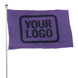 Custom Light Purple Navy Flag
