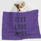 Custom Light Purple Navy Pet Blanket