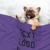 Custom Light Purple Navy Pet Blanket