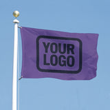 Custom Light Purple Navy Flag