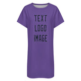 Custom Light Purple Navy Nachthemd