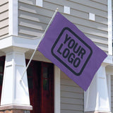 Custom Light Purple Navy Flag