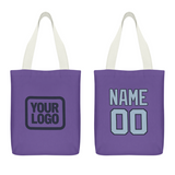 Custom Light Purple Light Blue Canvas Tote Bag