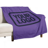 Custom Light Purple Navy Blanket