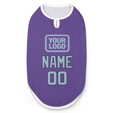 Custom Light Purple Light Blue Pet Vest