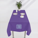 Custom Light Purple Navy Square Table Cloth