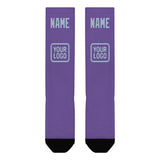Custom Light Purple Light Blue Knee-High Sock