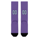 Custom Light Purple Light Blue Knee-High Sock