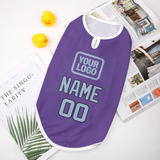 Custom Light Purple Light Blue Pet Vest