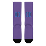 Custom Light Purple Sky Blue Knee-High Sock