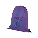 Custom Light Purple Sky Blue Drawstring Bag