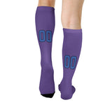 Custom Light Purple Sky Blue Knee-High Sock
