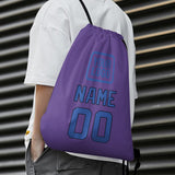 Custom Light Purple Sky Blue Drawstring Bag
