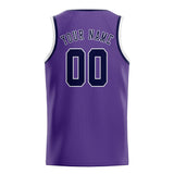 Custom Light Purple & Navy Colors Design Sports Basketball Jersey