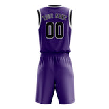 Custom Light Purple Navy Basketball Set