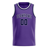 Custom Light Purple & Navy Colors Design Sports Basketball Jersey