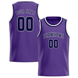 Custom Light Purple & Navy Colors Design Sports Basketball Jersey