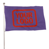 Custom Light Purple Orange Red Flag