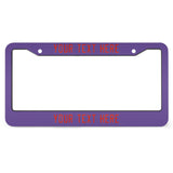 Custom Light Purple Orange Red License Plate Frame