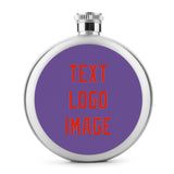 Custom Light Purple Orange Red Hip Flask