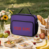 Custom Light Purple Orange Red Lunch Bag