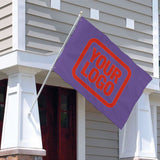 Custom Light Purple Orange Red Flag