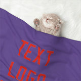Custom Light Purple Orange Red Pet Blanket