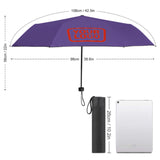 Custom Light Purple Orange Red Automatic Umbrella