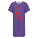 Custom Light Purple Orange Red Nachthemd