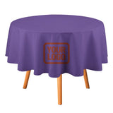 Custom Light Purple Coral Red Round Table Cloth