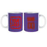 Custom Light Purple Coral Red Mug
