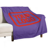 Custom Light Purple Orange Red Blanket