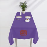 Custom Light Purple Orange Red Square Table Cloth