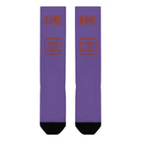 Custom Light Purple Coral Red Knee-High Sock