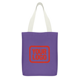 Custom Light Purple Coral Red Canvas Tote Bag