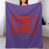 Custom Light Purple Orange Red Blanket