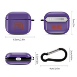 Custom Light Purple Coral Red AirPods Case (3rd Generation)