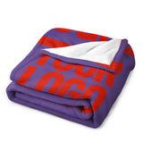 Custom Light Purple Orange Red Blanket
