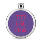 Custom Light Purple Pink Hip Flask