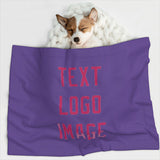 Custom Light Purple Pink Pet Blanket