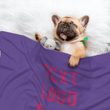 Custom Light Purple Pink Pet Blanket