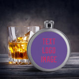 Custom Light Purple Pink Hip Flask