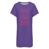 Custom Light Purple Pink Nachthemd