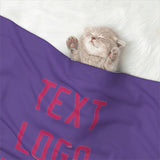 Custom Light Purple Pink Pet Blanket