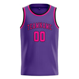Custom Light Purple & Pink Colors Design Sports Basketball Jersey