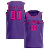 Custom Light Purple & Pink Colors Design Sports Basketball Jersey
