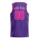 Custom Light Purple & Pink Colors Design Sports Basketball Jersey